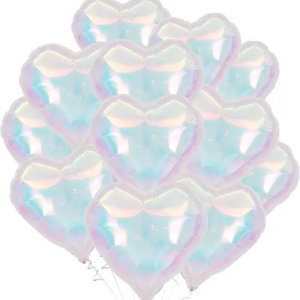 Globo corazon iridiscentes 18"
