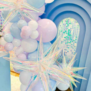 Globo estrellas de puntas iris x 10u