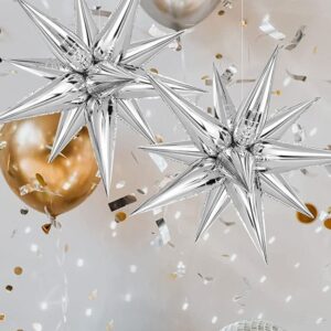 Globo metalizado estrellas de puntas 4D