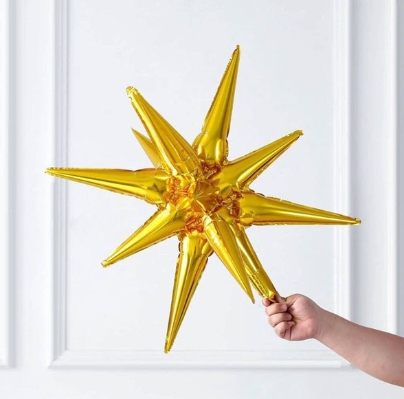 Globo metalizado estrellas de puntas 4D - Imagen 2