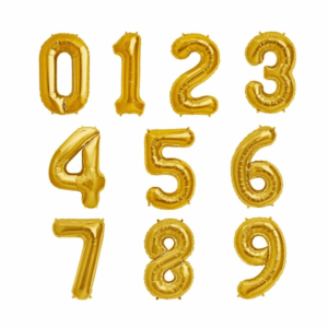 Globo numero Dorado 16"