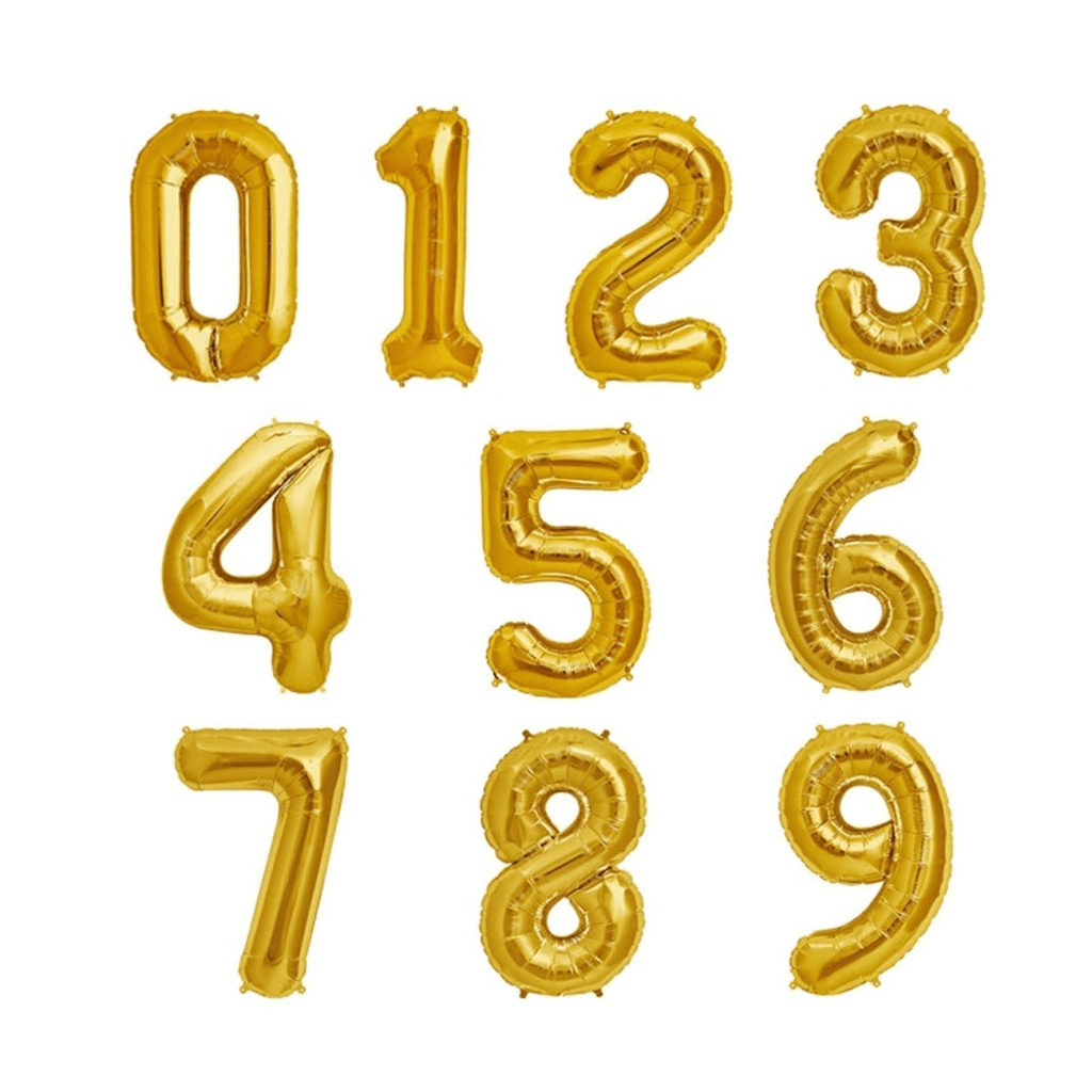 Globo numero Dorado 16"