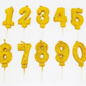 Velas Gibreadas número dorado