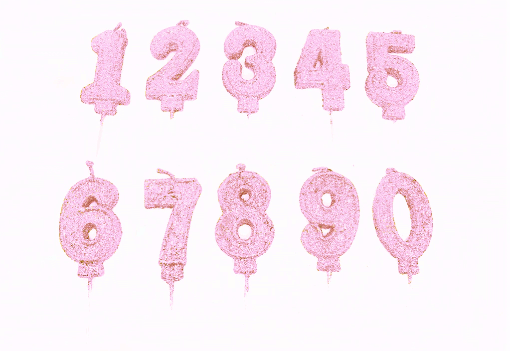 Velas Gibreadas número rose