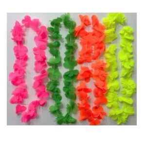 Collares hawaianos tela x 12u