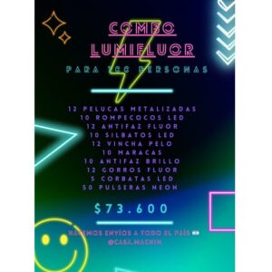 Combo carioca lumifluor 100 personas