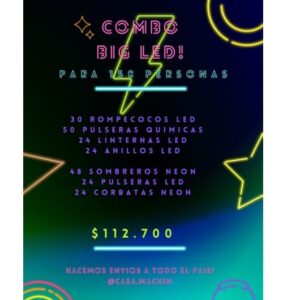 Combo carioca big led 150 personas