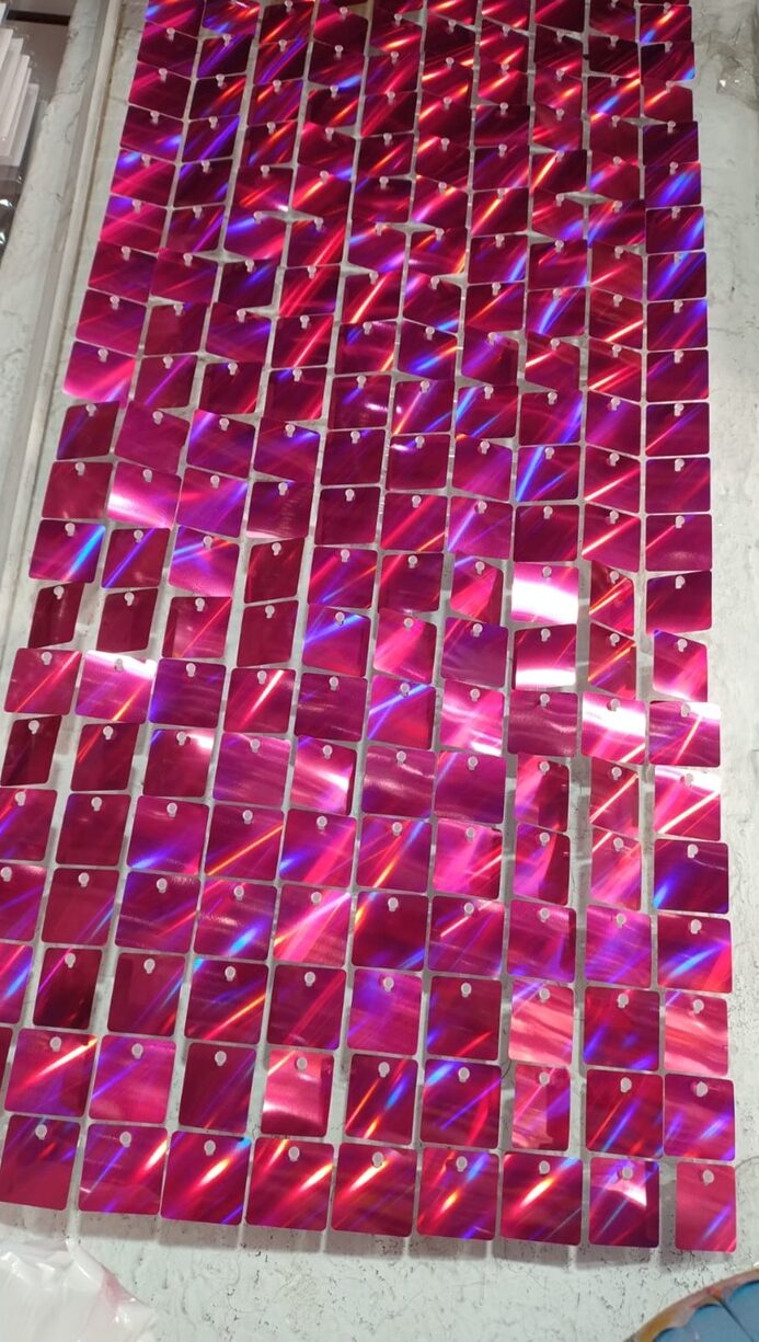 Panel shimmer 30 x 30 cm fucsia