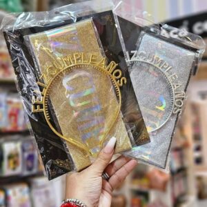 Vincha + banda feliz cumpleaños