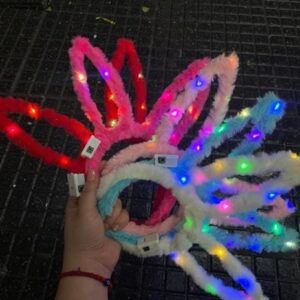 Vinchas led conejo peluche