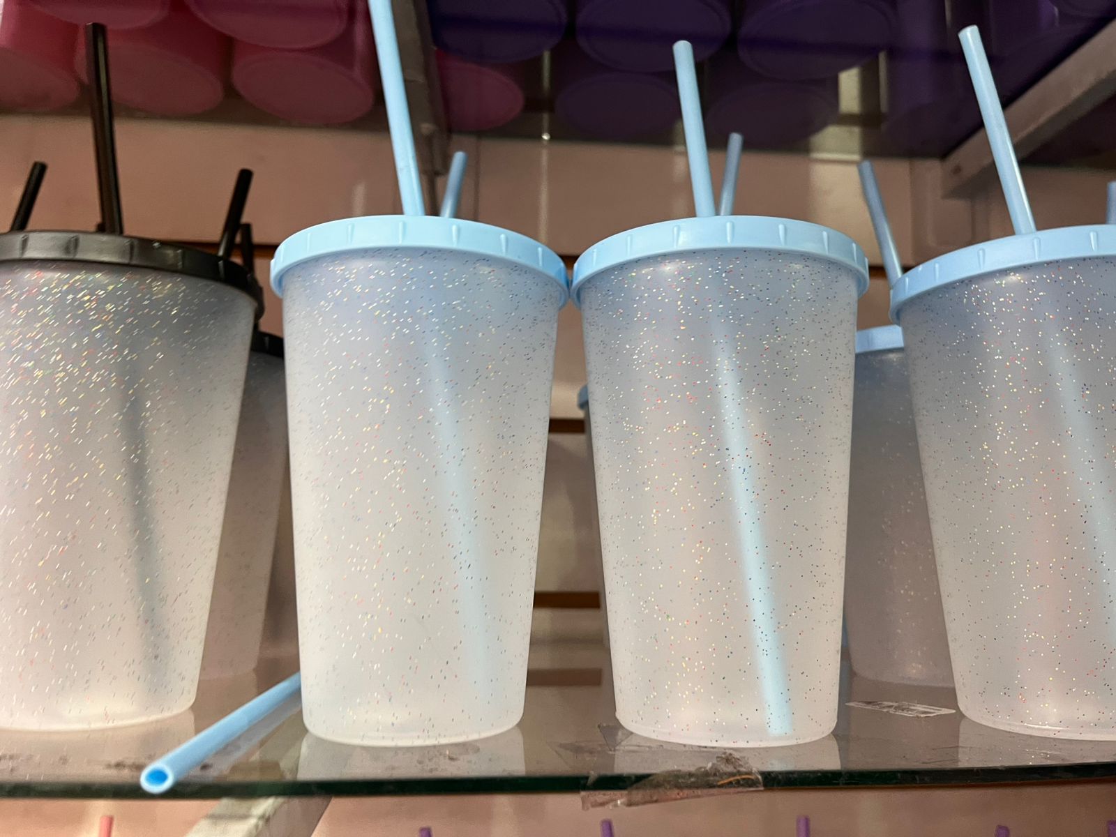 vasos glitter